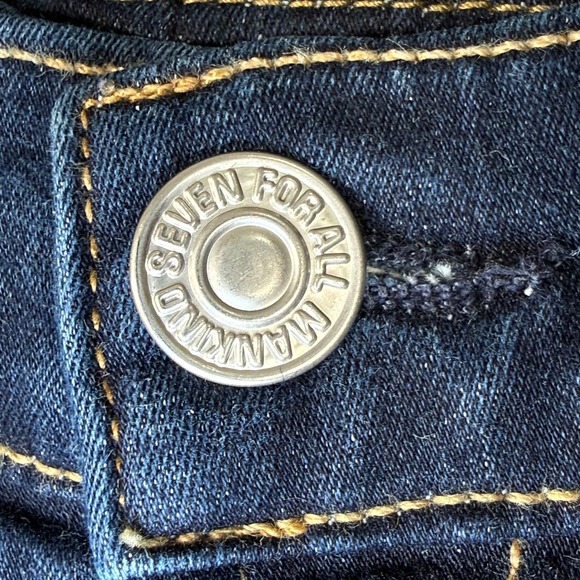 7 For All Mankind The Skinny Jeans Womens 27 Dark Wash Indigo Low Rise Denim - Picture 4 of 10